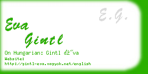 eva gintl business card